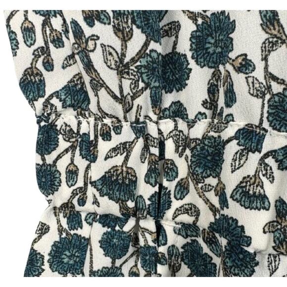 Ann Taylor Loft Floral Button Front‎ Sleeveless Side Pockets Slits Romper Size 2 - Picture 3 of 12